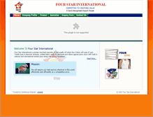 Tablet Screenshot of fourstarinternational.com